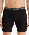 Polo Ralph Lauren 3 Pack Trunks In Black With Logo Waistband In Black