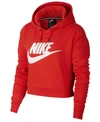 NIKE SPORTSWEAR RALLY LOGO CROPPED FLEECE HOODIE