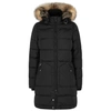 PAJAR PANTHER BLACK FUR-TRIMMED SHELL COAT