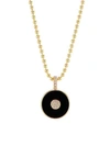 MARIA CANALE PYRAMIDE 18K YELLOW GOLD, DIAMOND & ONYX DISC PENDANT NECKLACE,400099962331