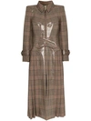 FENDI CHECK PVC COATED TRENCH COAT