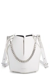ALEXANDER MCQUEEN SMALL LEATHER BUCKET BAG - IVORY,5541430SI0I