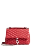 REBECCA MINKOFF EDIE QUILTED LEATHER CROSSBODY BAG - RED,HF18EETX20