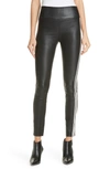 SPRWMN TWO-STRIPE ATHLETIC LEATHER ANKLE LEGGINGS,ATH003L