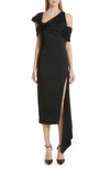 MONSE TWIST NECK DECONSTRUCTED MIDI DRESS,MF18R0302CES