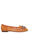 Dolce & Gabbana Loafers In Orange