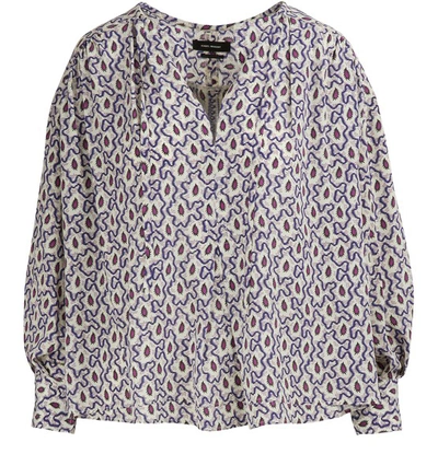 Isabel Marant Amba Abstract-floral A-line Tunic In Blue