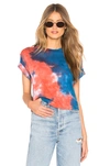 Cotton Citizen Tokyo Tie Dye Crop T-shirt In Hibiscus & Sapphire Tie Dye