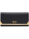 PRADA LOGO CONTINENTAL WALLET