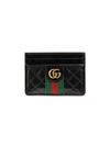 GUCCI LEATHER CARD CASE WITH DOUBLE G