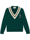 GUCCI WOOL SWEATER WITH ANCHOR CREST