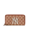 GUCCI ORIGINAL GG ZIP AROUND WALLET WITH NEW YORK YANKEES PATCH™