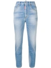 DSQUARED2 HIGH WAIST CROPPED TWIGGY JEANS