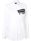 Dsquared2 Printed Lace Appliqué Shirt In White