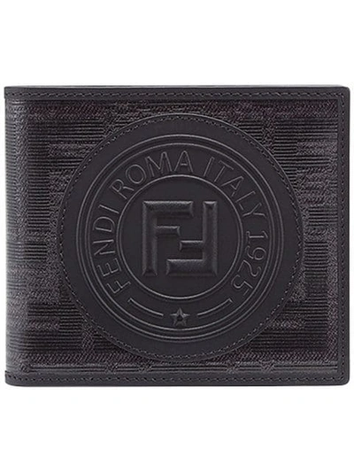 Fendi Double F Logo Wallet In Black