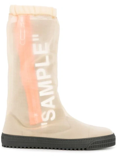 Off-white Sample Boots In Multicolor White