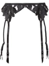 FLEUR DU MAL LILY EMBROIDERED GARTER BELT