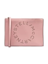 Stella Mccartney Baby Pink Zipped Logo Clutch In 6553 Pink