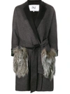 JORGE VAZQUEZ JORGE VAZQUEZ FUR POCKETS COAT - GREY