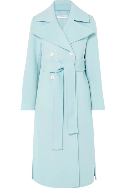Rejina Pyo Simone Belted Wool-blend Felt Coat In Sky Blue