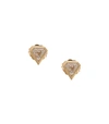 AZLEE Gold Sheild Diamond Studs