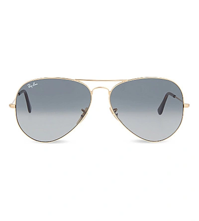 Ray Ban Mens Gold Rb3025 Aviator Sunglasses