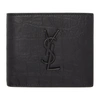 SAINT LAURENT SAINT LAURENT BLACK CROC MONOGRAMME EAST/WEST WALLET