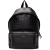 SAINT LAURENT SAINT LAURENT BLACK CROC CITY BACKPACK