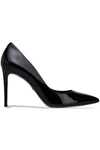 Dolce & Gabbana Stiletto Heel Patent Finish Pointed Toe Pumps In Black