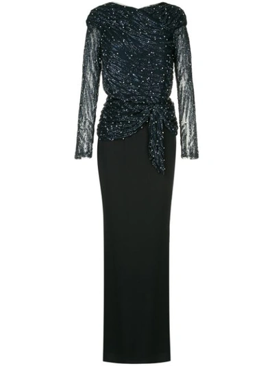 Rachel Gilbert Jamilla Gown In Blue