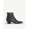 STEVE MADDEN CAFE LEATHER ANKLE BOOTS