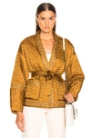 ULLA JOHNSON ULLA JOHNSON SACHI JACKET IN METALLIC,BROWN.,ULLF-WO10