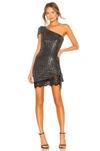 H:ours Dixie Bow Dress In Silver Black