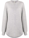 Extreme Cashmere Oversized Long-sleeve Sweater In Grey