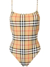 BURBERRY BURBERRY VINTAGE CHECK SWIMSUIT - BROWN