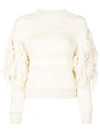 KAMPERETT ULLA JOHNSON DELMA SWEATER - WHITE