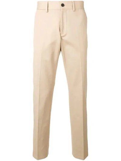 Burberry Slim Fit Chinos In Brown