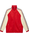 GUCCI GUCCI OVERSIZE TECHNICAL JERSEY JACKET - RED