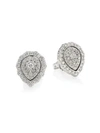 PLEVÉ Aura 18K White Gold & Diamond Pear Stud Earrings