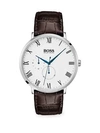 HUGO BOSS William Ultra Slim Leather-Strap Watch