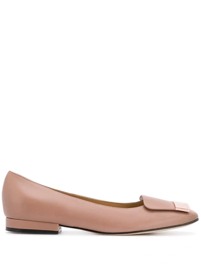 Sergio Rossi Sr1 Ballerina Shoes In Neutrals