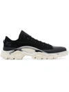 ADIDAS ORIGINALS ADIDAS BY RAF SIMONS DETROIT RUNNER SNEAKERS - BLACK