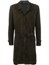 FERRAGAMO SALVATORE FERRAGAMO VINTAGE 1990'S BELTED MIDI COAT - BROWN