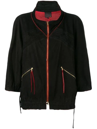 Pre-owned Fendi 2000's Elasticated Detailing Jacket In Black