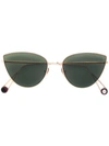 AHLEM AHLEM CAT-EYE FRAME SUNGLASSES - 金色