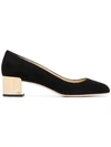Jimmy Choo Jessie Block-heel Suede Pumps In Black