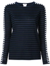 AKRIS PUNTO ROUND NECK STRIPED JUMPER