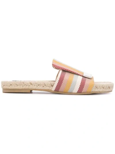 Sergio Rossi Sr1 Espadrille Slides In White