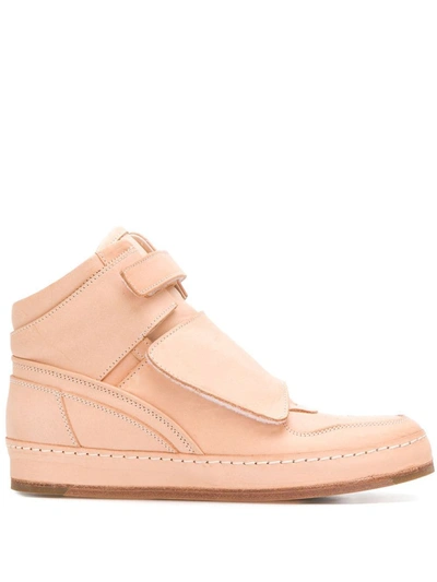 Hender Scheme Touch Strap Hi-top Trainers In Natural