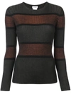 AKRIS PUNTO RIBBED STRIPED JUMPER